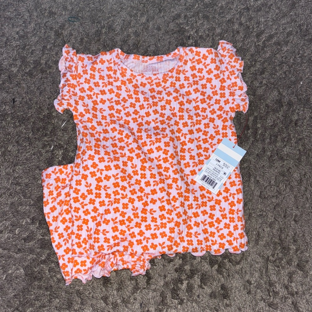 2 piece shirt and shorts. 12 months
